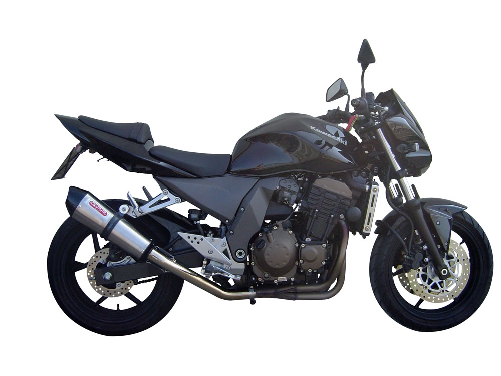 Exhaust compatible with Kawasaki Z-750 S 2004-2006, Gpe Ann. titanium, Slip-on exhaust including removable db killer and link pipe 