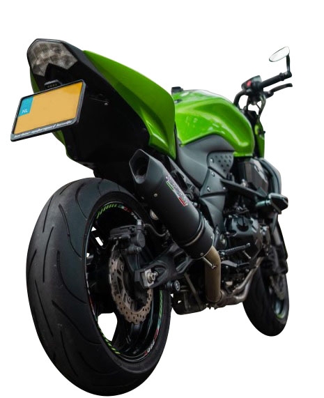 Exhaust compatible with Kawasaki Z-750 S 2004-2006, Furore Nero, Slip-on exhaust including removable db killer and link pipe 