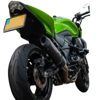 Exhaust compatible with Kawasaki Z-750 S 2004-2006, Furore Nero, Slip-on exhaust including removable db killer and link pipe 