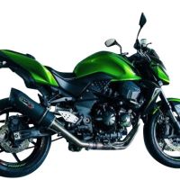 Exhaust compatible with Kawasaki Z-750 S 2004-2006, Furore Nero, Slip-on exhaust including removable db killer and link pipe 