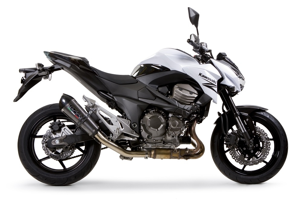 Exhaust compatible with Kawasaki Z-800 2009-2016, Gpe Ann. Poppy, Slip-on exhaust including removable db killer and link pipe 