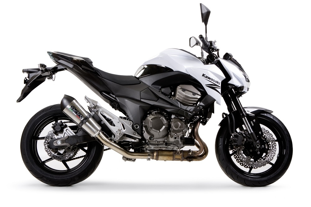 Exhaust compatible with Kawasaki Z-800 2009-2016, Gpe Ann. titanium, Slip-on exhaust including removable db killer and link pipe 