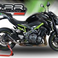 Exhaust compatible with Kawasaki Z-900 2017-2024, GP Evo4 Poppy, Slip-on exhaust including removable db killer and link pipe 