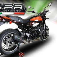 Exhaust compatible with Kawasaki Z900RS 2021-2024, Furore Evo4 Nero, Slip-on exhaust including removable db killer and link pipe, EPA-compliant 