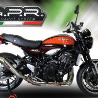 Exhaust compatible with Kawasaki Z900RS 2018-2020, Powercone Evo, Slip-on exhaust including removable db killer and link pipe, EPA-compliant 