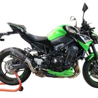 Exhaust compatible with Kawasaki Z-900E 2017-2020, Gpe Ann. Poppy, Slip-on exhaust including removable db killer and link pipe 