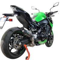 Exhaust compatible with Kawasaki Z-900E 2017-2020, Gpe Ann. Poppy, Slip-on exhaust including removable db killer and link pipe 