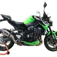 Exhaust compatible with Kawasaki Z-900E 2017-2020, Gpe Ann. titanium, Slip-on exhaust including removable db killer and link pipe 