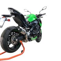 Exhaust compatible with Kawasaki Z-900E 2017-2020, Gpe Ann. titanium, Slip-on exhaust including removable db killer and link pipe 