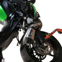 Exhaust compatible with Kawasaki Z-900E 2017-2020, Gpe Ann. titanium, Slip-on exhaust including removable db killer and link pipe 