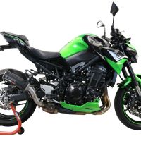 GPR exhaust compatible with  Kawasaki Z-900  2021-2024, M3 Black Titanium, Slip-on exhaust including removable db killer and link pipe, EPA-compliant 
