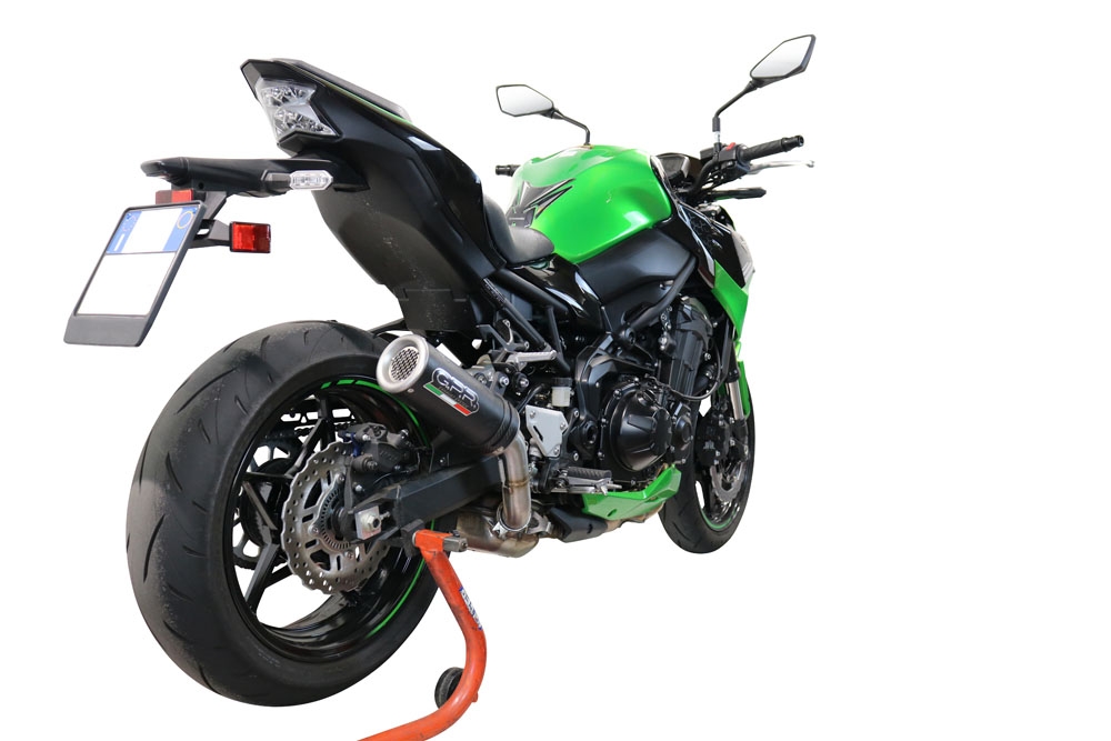 GPR exhaust compatible with  Kawasaki Z-900  2021-2024, M3 Black Titanium, Slip-on exhaust including removable db killer and link pipe, EPA-compliant 