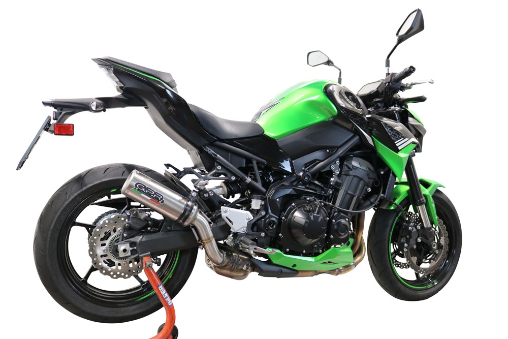GPR exhaust compatible with  Kawasaki Z-900  2021-2024, M3 Inox , Slip-on exhaust including removable db killer and link pipe, EPA-compliant 