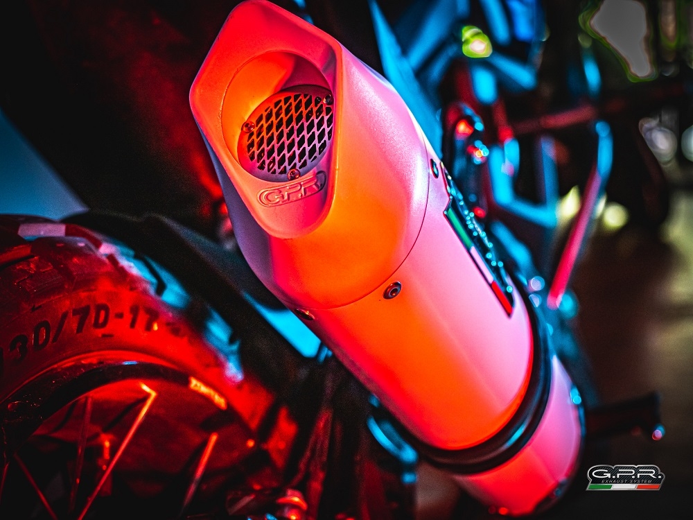 GPR exhaust compatible with  Zontes Zt 125 G1 - U - U1 - Z2 2020-2024, Albus Evo4, Full system exhaust including removable db killer and catalyst, EPA-compliant 
