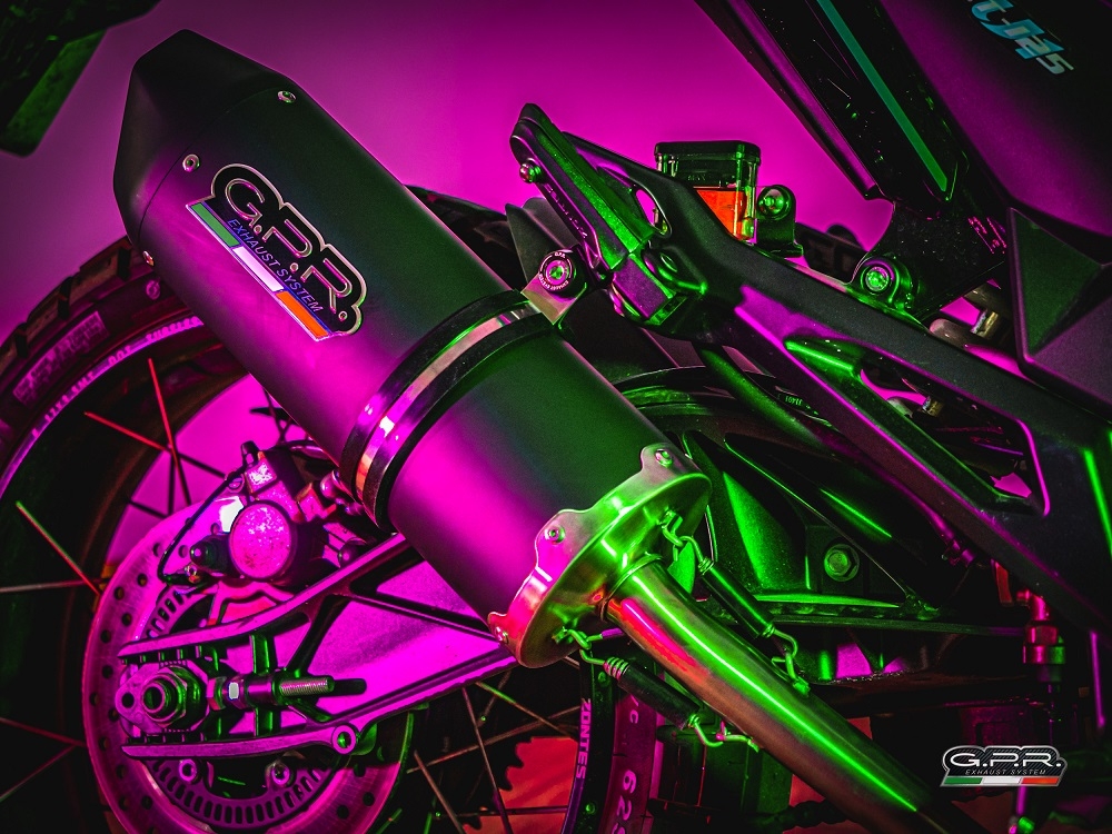 GPR exhaust compatible with  Zontes Gk 125 2022-2024, Furore Evo4 Nero, Full system exhaust including removable db killer and catalyst, EPA-compliant 