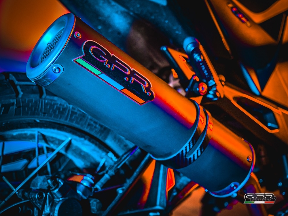 GPR exhaust compatible with  Zontes Zt 125 G1 - U - U1 - Z2 2020-2024, M3 Black Titanium, Full system exhaust including removable db killer and catalyst, EPA-compliant 