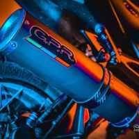 GPR exhaust compatible with  Zontes Zt 125 G1 - U - U1 - Z2 2020-2024, M3 Black Titanium, Full system exhaust including removable db killer and catalyst, EPA-compliant 