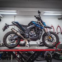 GPR exhaust compatible with  Zontes Zt 125 G1 - U - U1 - Z2 2020-2024, M3 Inox , Full system exhaust including removable db killer and catalyst, EPA-compliant 