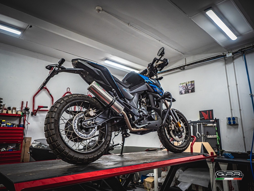 GPR exhaust compatible with  Zontes Zt 125 G1 - U - U1 - Z2 2020-2024, M3 Inox , Full system exhaust including removable db killer and catalyst, EPA-compliant 