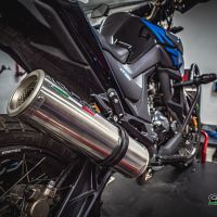 GPR exhaust compatible with  Zontes Zt 125 G1 - U - U1 - Z2 2020-2024, M3 Inox , Full system exhaust including removable db killer and catalyst, EPA-compliant 