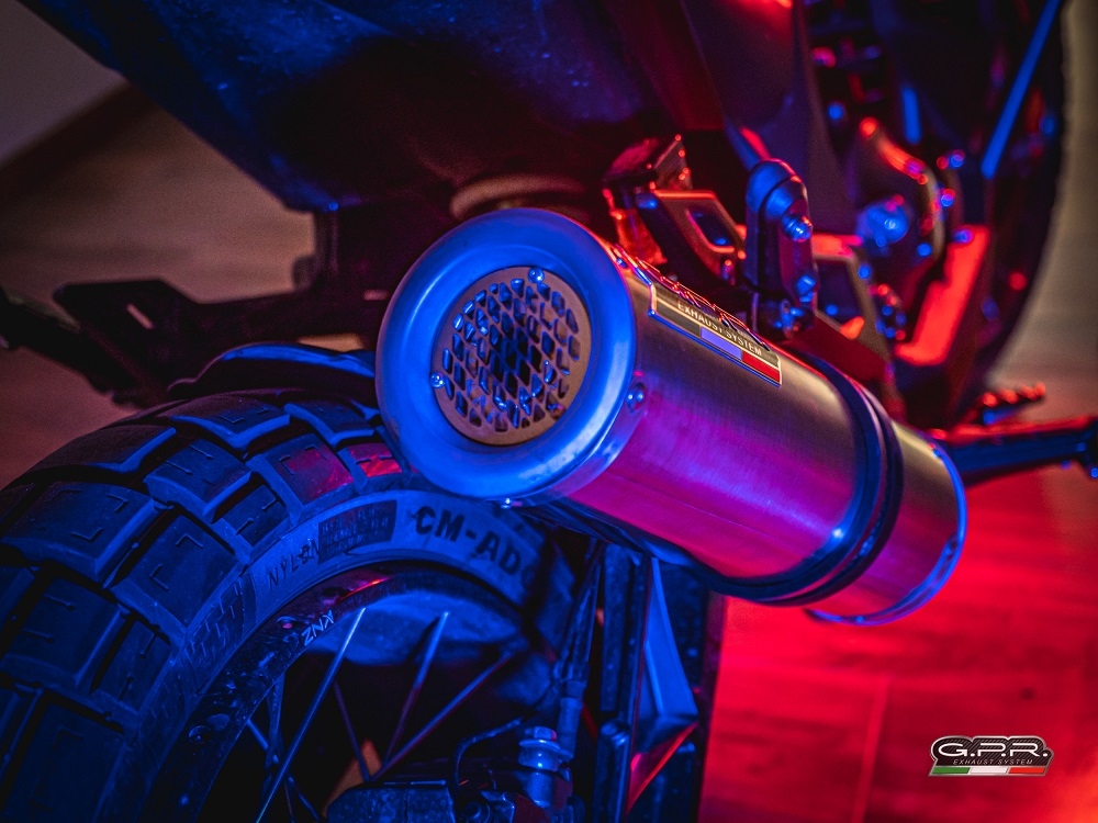 GPR exhaust compatible with  Zontes Zt 125 G1 - U - U1 - Z2 2020-2024, M3 Inox , Full system exhaust including removable db killer and catalyst, EPA-compliant 