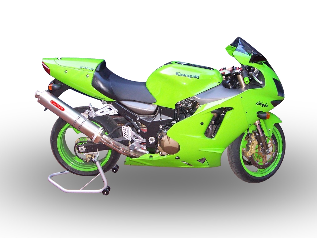 Exhaust compatible with Kawasaki ZX-12R 2000-2006, Inox Tondo, Bolt-on silencer including removable db killer, EPA-compliant 