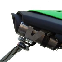 Exhaust compatible with Kawasaki ZX6R 2007-2008, Tiburon Titanium, Slip-on exhaust including removable db killer and link pipe, EPA-compliant 