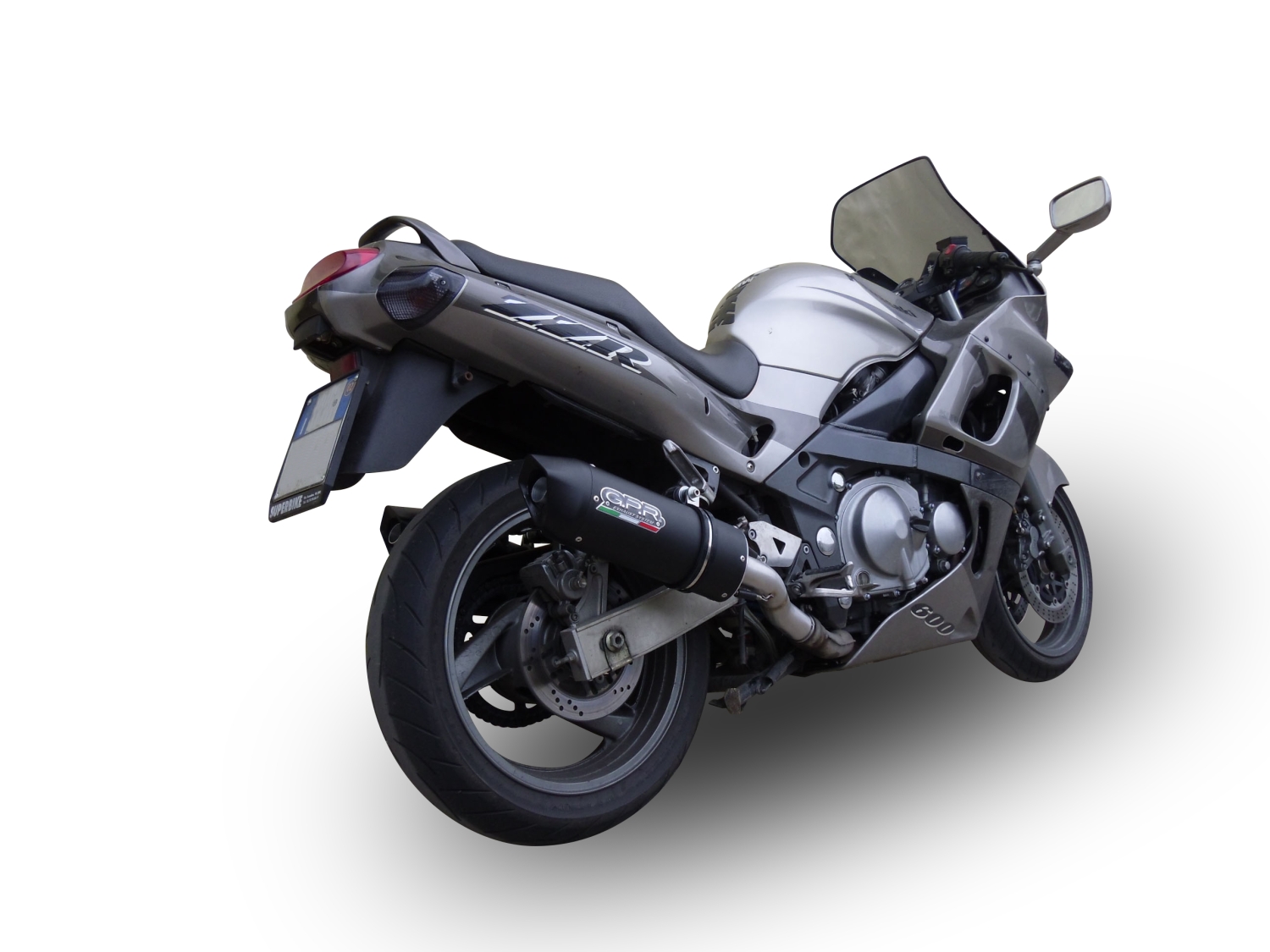 Exhaust compatible with Kawasaki ZZR600 2002-2006, Furore Nero, Dual slip-on including removable db killers and link pipes 