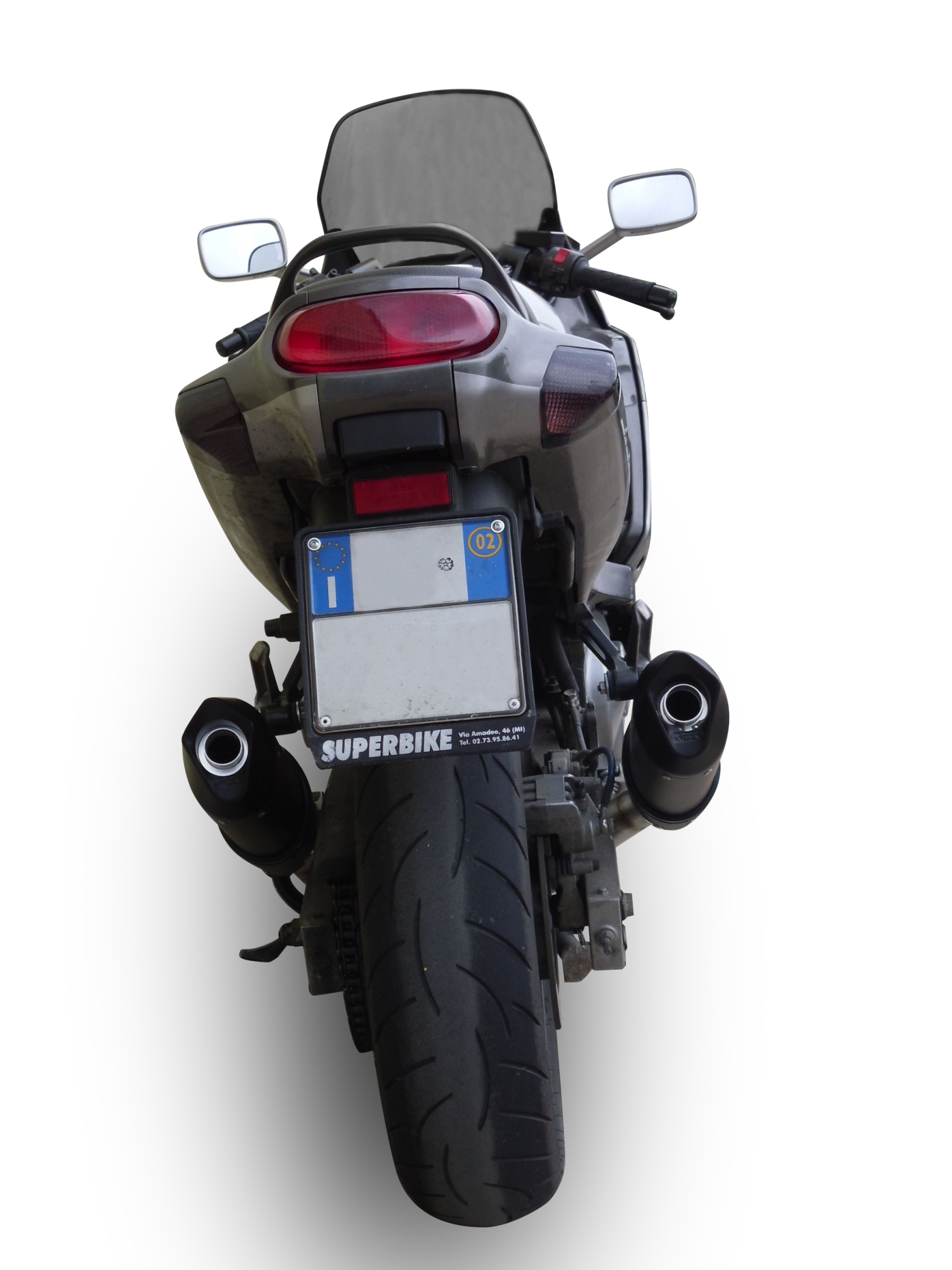 Exhaust compatible with Kawasaki ZZR600 2002-2006, Furore Nero, Dual slip-on including removable db killers and link pipes 