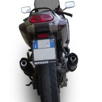 Exhaust compatible with Kawasaki ZZR600 2002-2006, Furore Nero, Dual slip-on including removable db killers and link pipes 