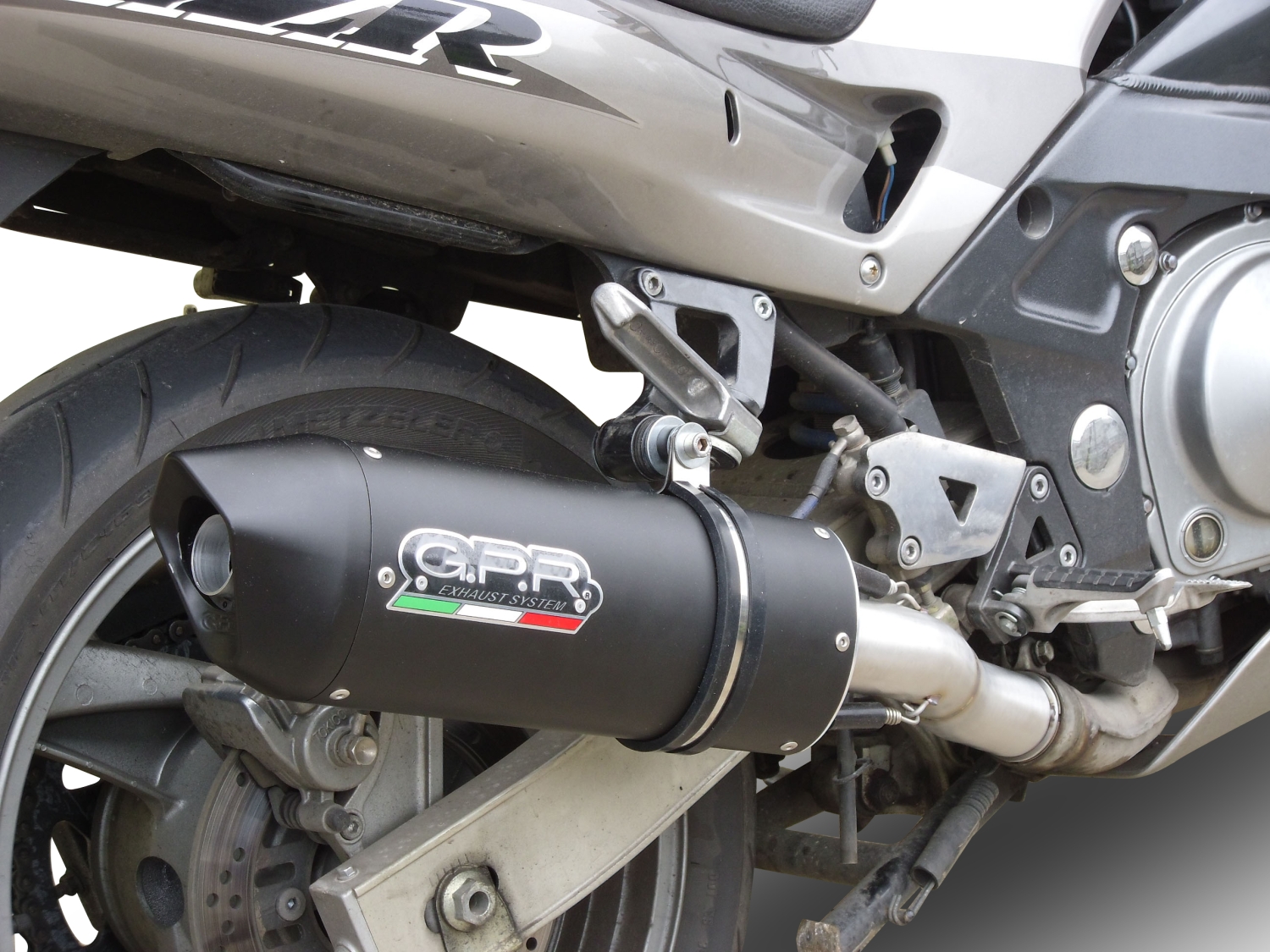 Exhaust compatible with Kawasaki ZZR600 2002-2006, Furore Nero, Dual slip-on including removable db killers and link pipes 