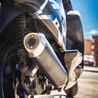 GPR exhaust compatible with  Honda SH350 I.E. 2021-2023, Evo4 Road, Slip-on exhaust including removable db killer, link pipe and catalyst,  EPA-compliant 