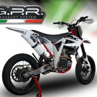 Exhaust compatible with Ajp PR5 2015-2018, Albus Ceramic, Slip-on exhaust including removable db killer and link pipe 