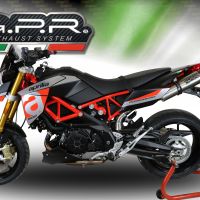 Exhaust compatible with Aprilia Shiver 900 2017-2020, GP Evo4 Titanium, Dual slip-on including removable db killers and link pipes 
