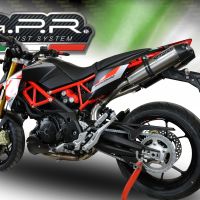 Exhaust compatible with Aprilia Shiver 900 2017-2020, GP Evo4 Titanium, Dual slip-on including removable db killers and link pipes 