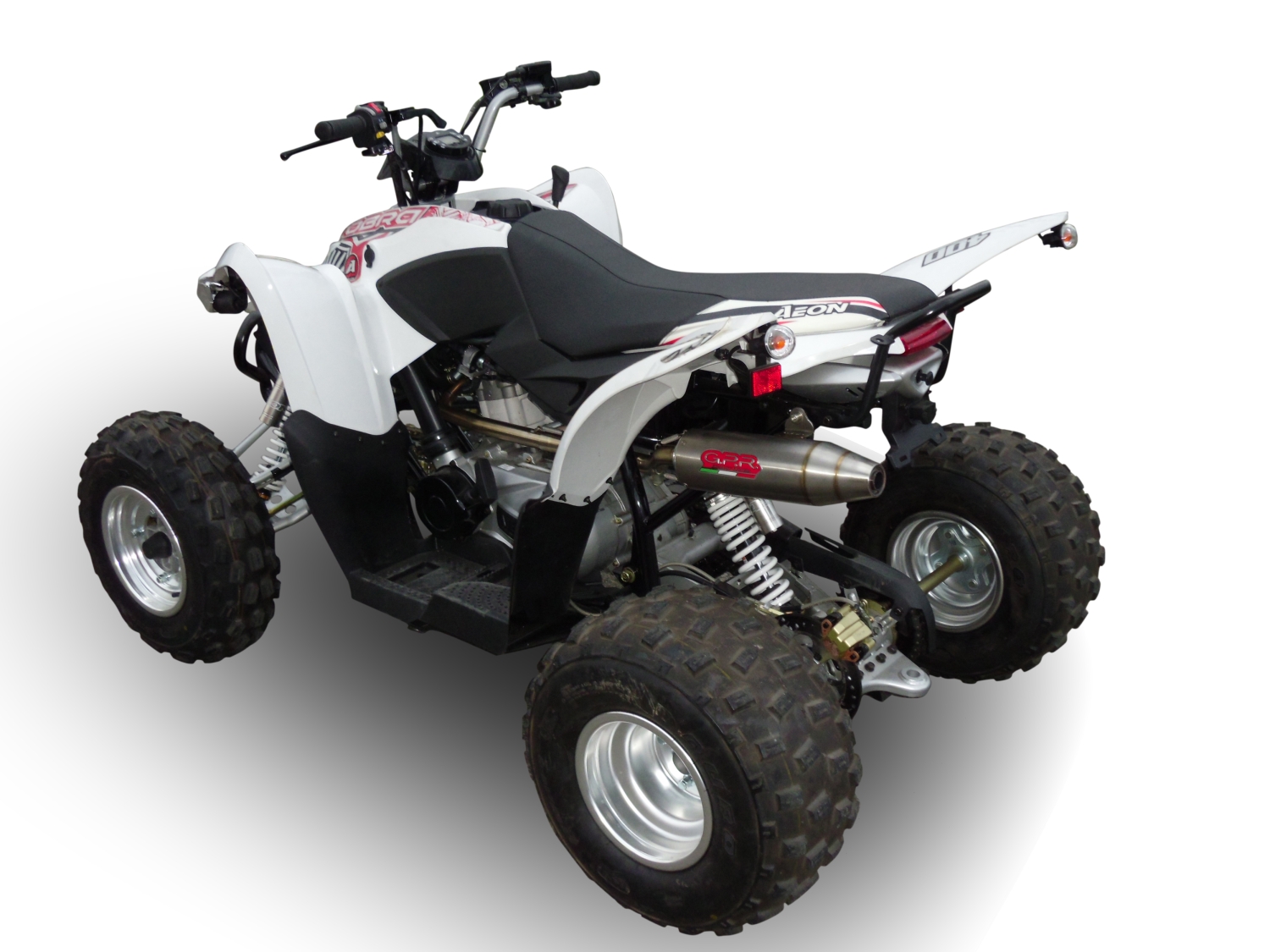 Exhaust compatible with Aeon Cobra 400 2017-2020, Deeptone Atv, Full system exhaust, including removable db killer 