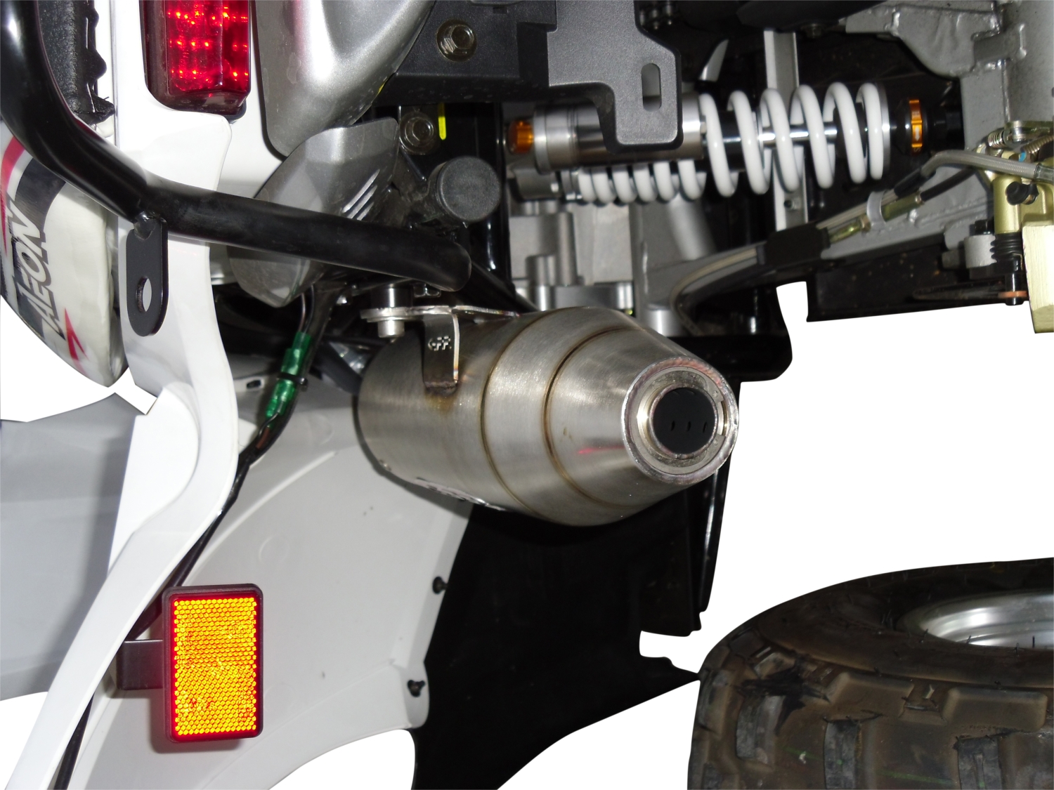 Exhaust compatible with Aeon Cobra 400 2017-2020, Deeptone Atv, Full system exhaust, including removable db killer 