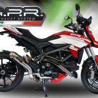 Exhaust compatible with Ducati Hyperstrada - Hypermotard 939 EURO 4 2016-2019, Powercone Evo, Slip-on exhaust including link pipe and removable db killer 