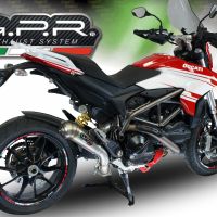 Exhaust compatible with Ducati Hyperstrada - Hypermotard 939 EURO 4 2016-2019, Powercone Evo, Slip-on exhaust including link pipe and removable db killer 