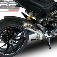 Exhaust compatible with Ducati Hyperstrada - Hypermotard 939 EURO 4 2016-2019, Powercone Evo, Slip-on exhaust including link pipe and removable db killer 