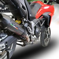 Exhaust compatible with Ducati Multistrada 950 2017-2020, Gpe Ann. Poppy, Mid-Full system exhaust including removable db killer 