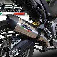Exhaust compatible with Ducati Multistrada 950 2017-2020, Gpe Ann. Titanium, Mid-Full system exhaust including removable db killer 