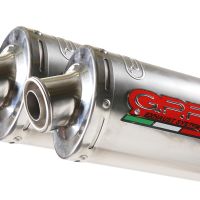 Exhaust compatible with Honda Fmx 650 2005-2008, Inox Tondo, Dual slip-on exhausts including removable db killers, link pipes and catalysts 
