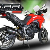 Exhaust compatible with Ducati Multistrada 950 2017-2020, GP Evo4 Poppy, Slip-on exhaust including removable db killer and link pipe 
