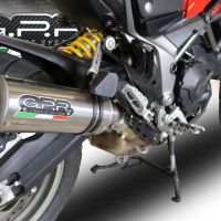 Exhaust compatible with Ducati Multistrada 950 V2 S 2021-2024, M3 Titanium Natural, Slip-on exhaust including removable db killer and link pipe, EPA-compliant 