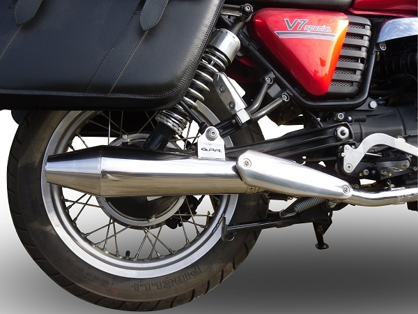 Exhaust compatible with Bmw R100GS 1987-1996, Vintacone, Slip-on exhaust including removable db killer and link pipe, EPA-compliant 