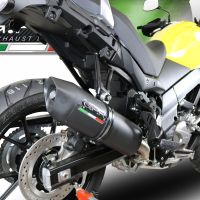 Exhaust compatible with Suzuki V-Strom 650 2021-2025, Furore Evo4 Nero, Mid-Full system exhaust including removable db killer 