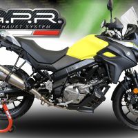 Exhaust compatible with Suzuki V-Strom 650 2017-2020, Gpe Ann. titanium, Mid-Full system exhaust including removable db killer 