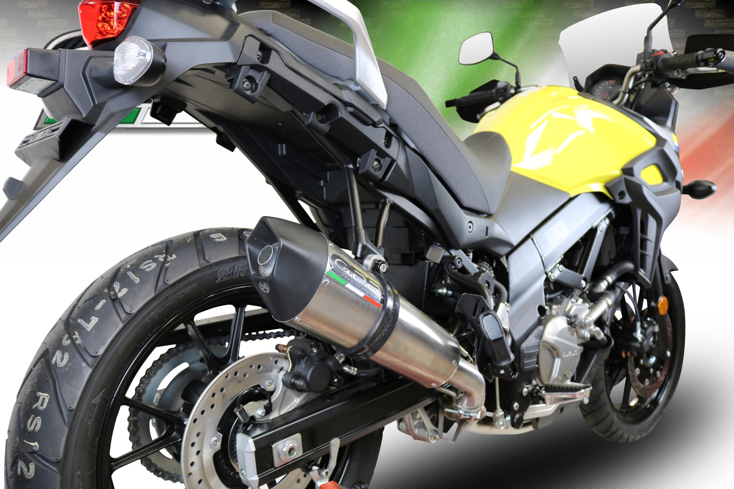 Exhaust compatible with Suzuki V-Strom 650 2017-2020, Gpe Ann. titanium, Mid-Full system exhaust including removable db killer 