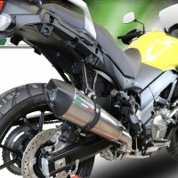 Exhaust compatible with Suzuki V-Strom 650 2017-2020, Gpe Ann. titanium, Mid-Full system exhaust including removable db killer 